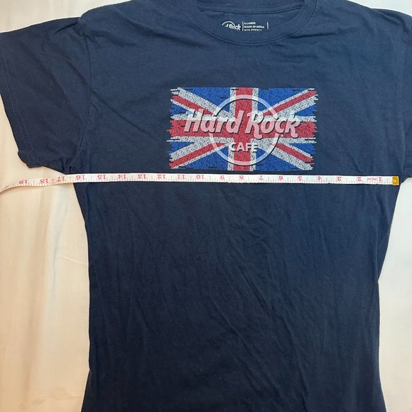 Vintage y2k Hard Rock Cafe London Navy Graphic Tee - XL - Picture 8 of 9